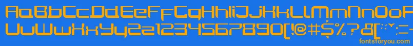 Police JoyriderRegular – polices orange sur fond bleu