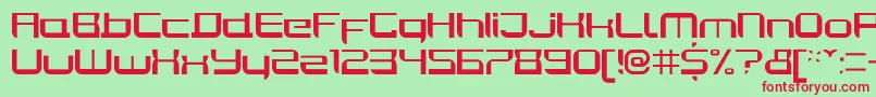 JoyriderRegular Font – Red Fonts on Green Background