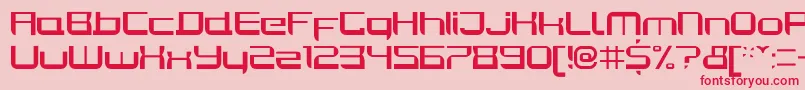 JoyriderRegular Font – Red Fonts on Pink Background