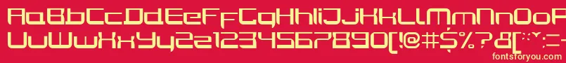 JoyriderRegular Font – Yellow Fonts on Red Background