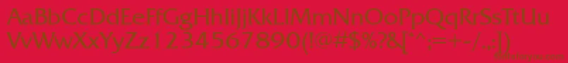 Frizquadratattt Font – Brown Fonts on Red Background