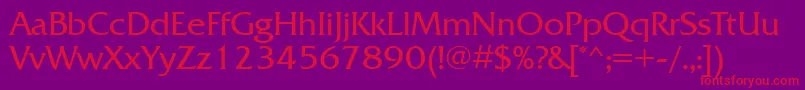 Frizquadratattt Font – Red Fonts on Purple Background