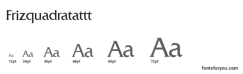 Frizquadratattt Font Sizes