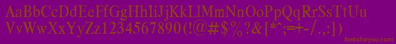 RespectPlain.001.00185n Font – Brown Fonts on Purple Background