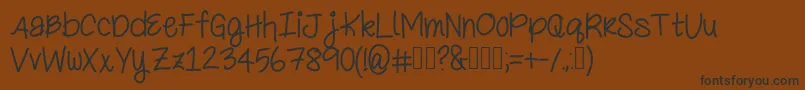 BunkBedsAndSlumberParties Font – Black Fonts on Brown Background