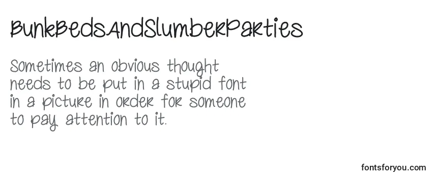 BunkBedsAndSlumberParties Font