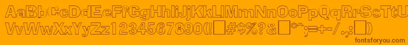 Police AdliboutlineRegular – polices brunes sur fond orange