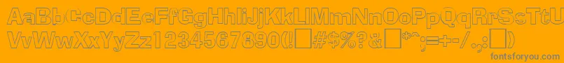 Police AdliboutlineRegular – polices grises sur fond orange