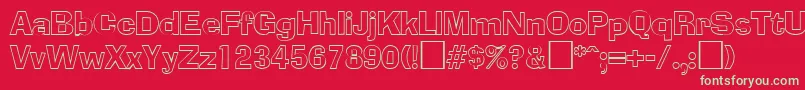 AdliboutlineRegular Font – Green Fonts on Red Background