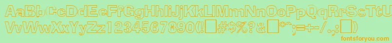 AdliboutlineRegular Font – Orange Fonts on Green Background