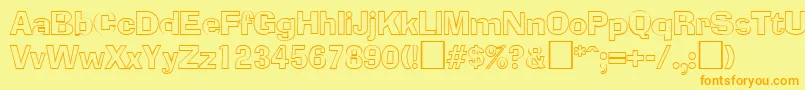 AdliboutlineRegular Font – Orange Fonts on Yellow Background