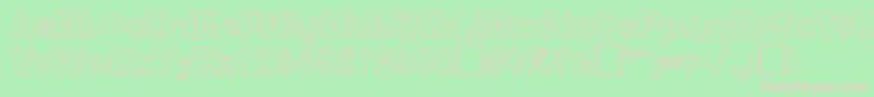 AdliboutlineRegular Font – Pink Fonts on Green Background