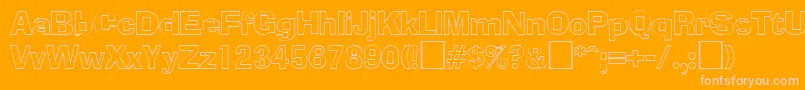 AdliboutlineRegular Font – Pink Fonts on Orange Background