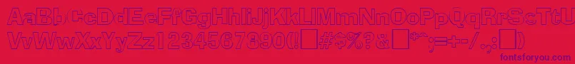 AdliboutlineRegular Font – Purple Fonts on Red Background