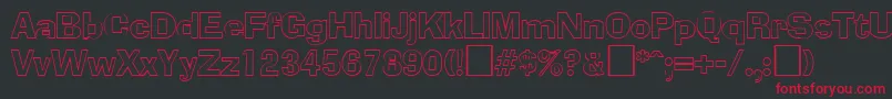 Шрифт AdliboutlineRegular – красные шрифты на чёрном фоне