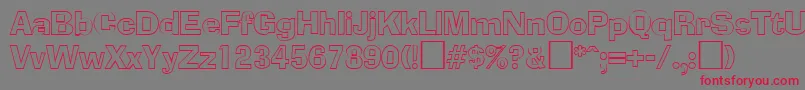 AdliboutlineRegular Font – Red Fonts on Gray Background