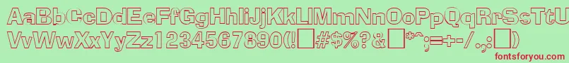 AdliboutlineRegular Font – Red Fonts on Green Background