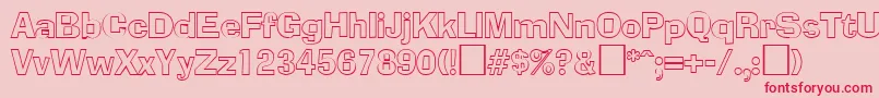 AdliboutlineRegular-Schriftart – Rote Schriften auf rosa Hintergrund