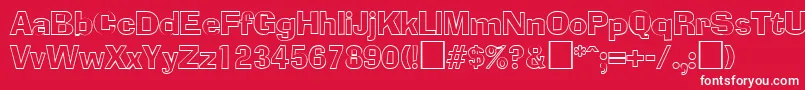 AdliboutlineRegular Font – White Fonts on Red Background