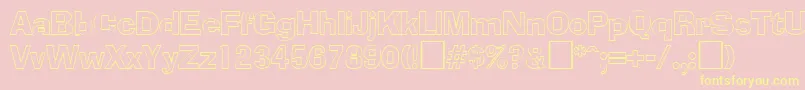 AdliboutlineRegular Font – Yellow Fonts on Pink Background