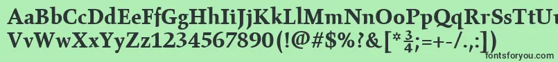 GilgameshBoldPlain Font – Black Fonts on Green Background