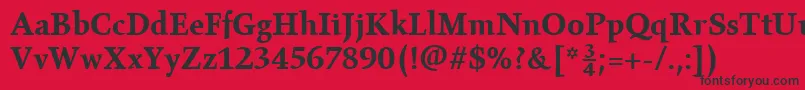 GilgameshBoldPlain Font – Black Fonts on Red Background