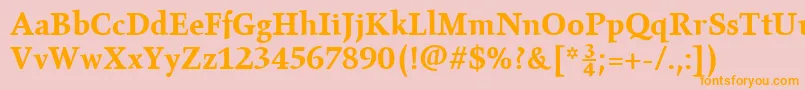 GilgameshBoldPlain Font – Orange Fonts on Pink Background