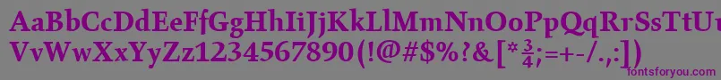 GilgameshBoldPlain-Schriftart – Violette Schriften auf grauem Hintergrund