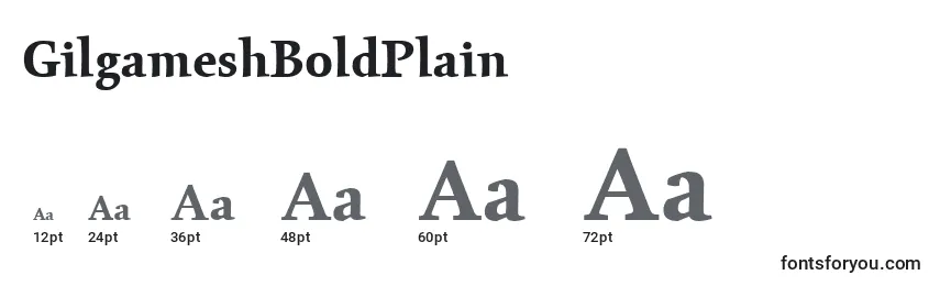GilgameshBoldPlain Font Sizes