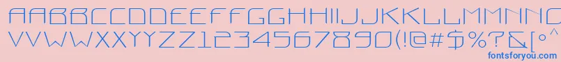 Proun Font – Blue Fonts on Pink Background