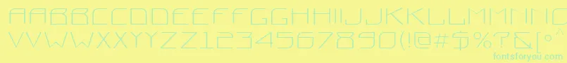 Proun Font – Green Fonts on Yellow Background