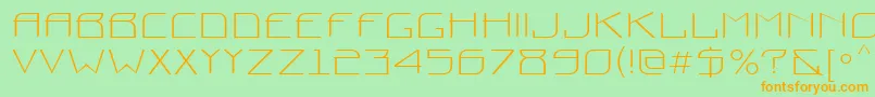 Proun Font – Orange Fonts on Green Background