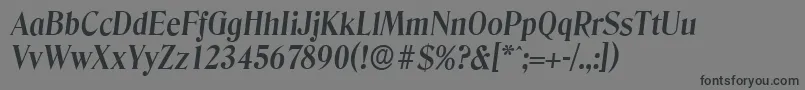 DenverserialBolditalic Font – Black Fonts on Gray Background