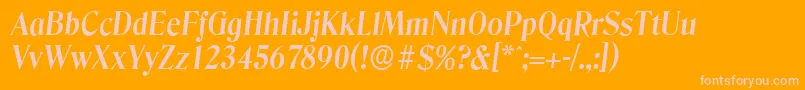DenverserialBolditalic Font – Pink Fonts on Orange Background
