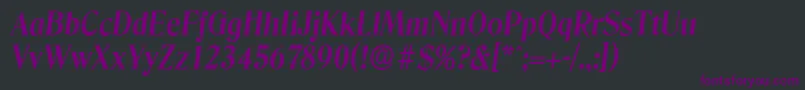 DenverserialBolditalic Font – Purple Fonts on Black Background