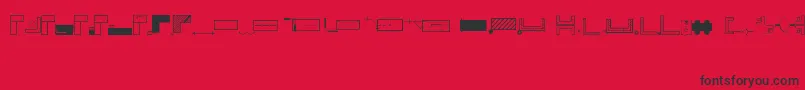 Fonte Office – fontes pretas em um fundo vermelho