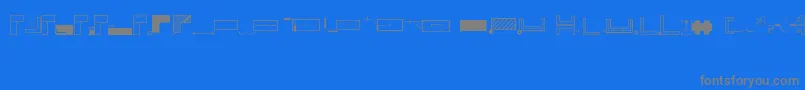 Office Font – Gray Fonts on Blue Background