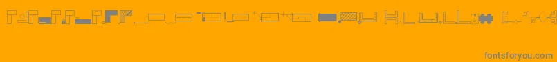 Office Font – Gray Fonts on Orange Background