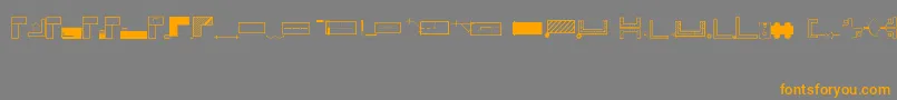 Office Font – Orange Fonts on Gray Background