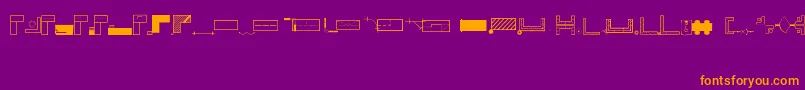 Office Font – Orange Fonts on Purple Background