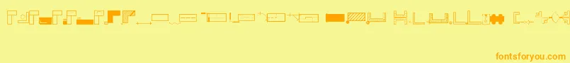 Office Font – Orange Fonts on Yellow Background
