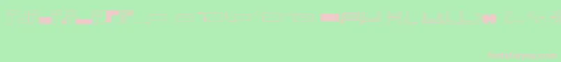 Office Font – Pink Fonts on Green Background