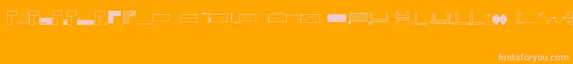 Office Font – Pink Fonts on Orange Background