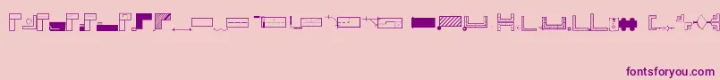 Office Font – Purple Fonts on Pink Background