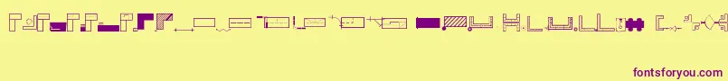 Office Font – Purple Fonts on Yellow Background