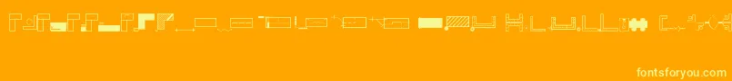 Office Font – Yellow Fonts on Orange Background
