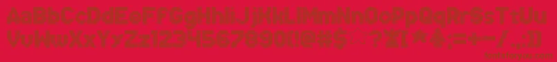 XmasSweaterStitch Font – Brown Fonts on Red Background