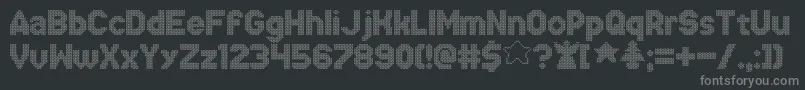 XmasSweaterStitch Font – Gray Fonts on Black Background