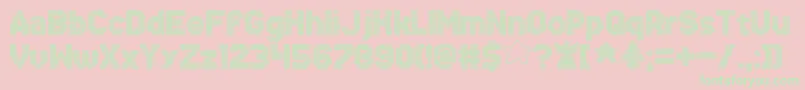 XmasSweaterStitch Font – Green Fonts on Pink Background