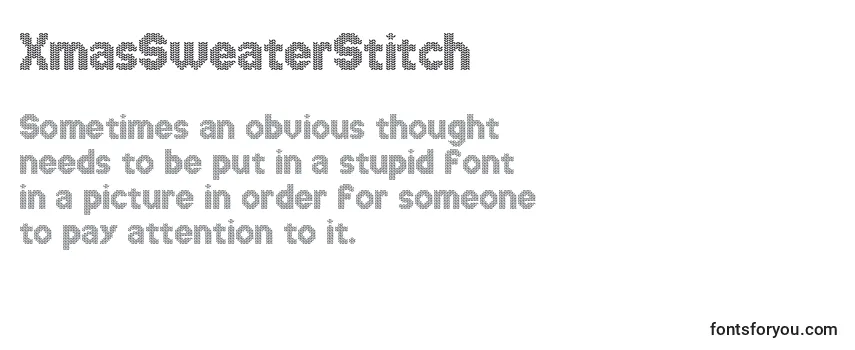 Review of the XmasSweaterStitch Font